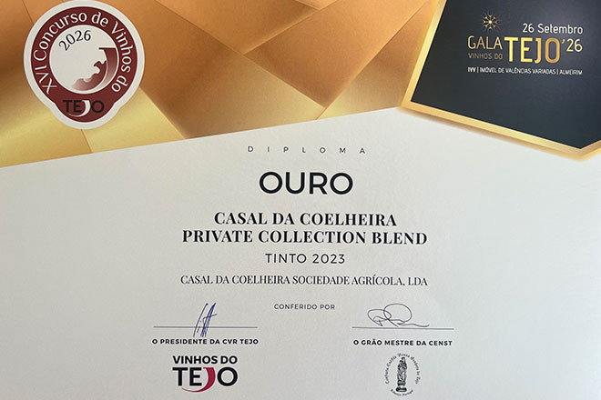 Casal da Coelheira z kolejnymi sukcesami podczas Tejo Wines Awards 2026