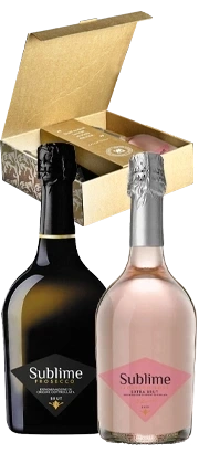 Zestaw 2 butelek Sublime - prosecco w prezentowym pudełku