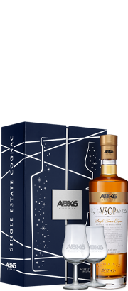 ABK6 VSOP z 2 kieliszkami w świątecznym pudełku