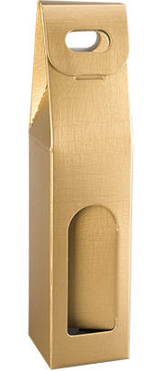 Złote pudełko z okienkiem – na 1 butelkę