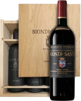 Biondi-Santi Brunello di Montalcino Riserva 2013 - 3 butelki w drewnianej skrzynce