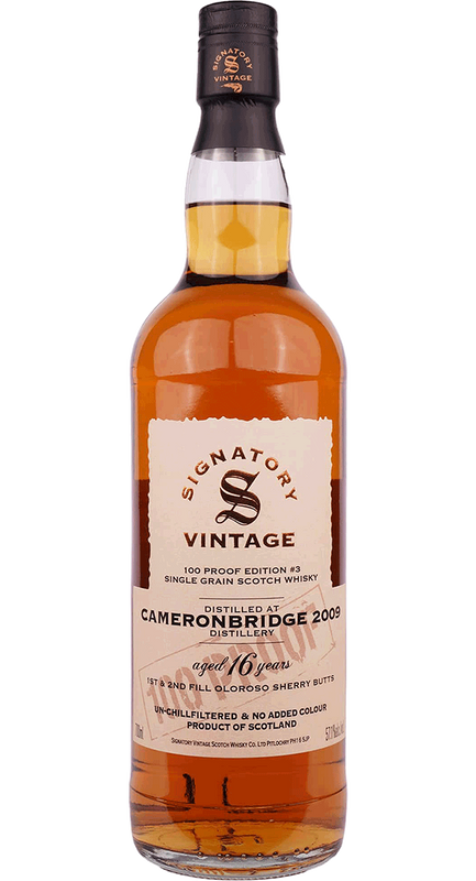 Cameronbridge 2009 16 YO 100 Proof Edition # 3 Single Grain Scotch Whisky