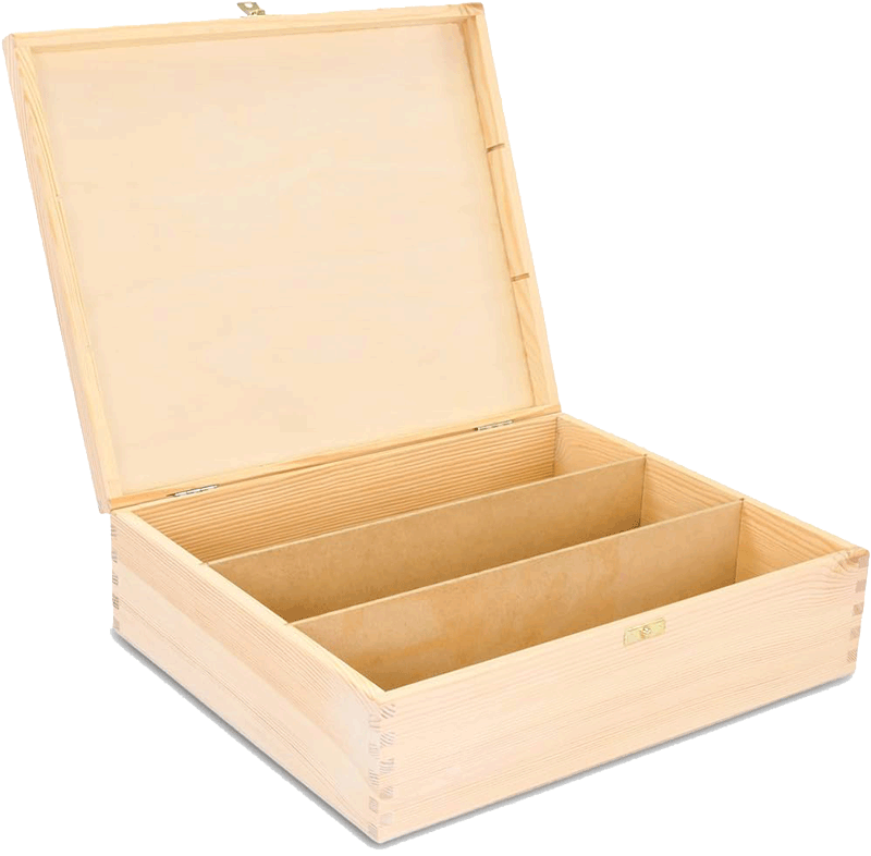 Zasuwana skrzynka na wino - potrójna