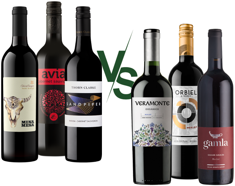 Zestaw dwóch szczepów - Cabernet sauvignon vs Merlot