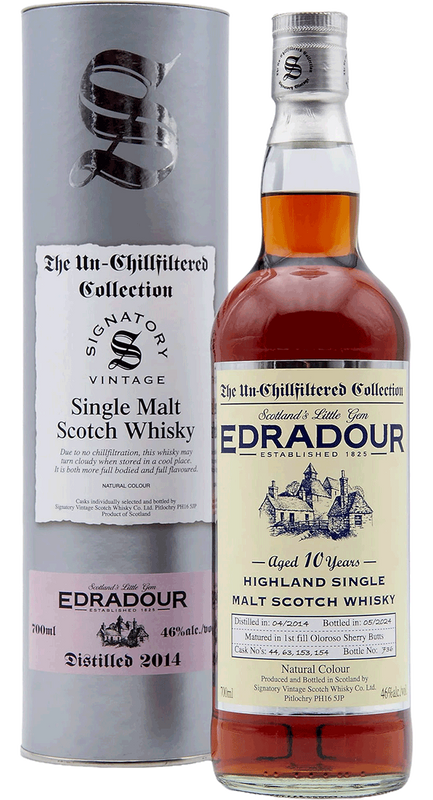 Edradour 2014 10 YO Highland Single Malt Scotch Whisky