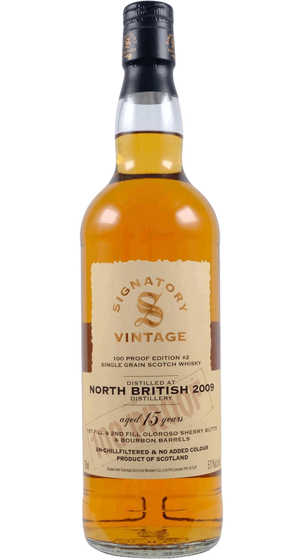 North British 2009 15 YO 100 Proof Edition # 2 Single Grain Scotch Whisky