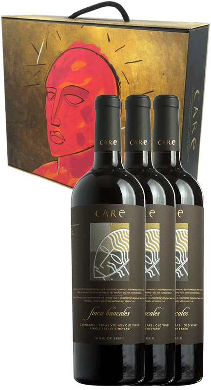 Zestaw prezentowy 3 aragońskich win klasy premium Care Finca Bancales