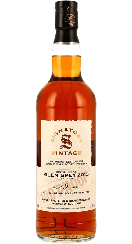 Glen Spey 2015 9 YO 100 Proof Edition # 37 Single Malt Scotch Whisky