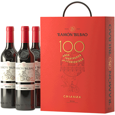 Ramón Bilbao Crianza - 3 butelki w prezentowym pudełku