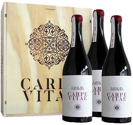 Carpe Vitae - zestaw 3 butelek w drewnianej skrzynce