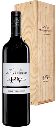 Abadía Retuerta Petit Verdot w drewnianej skrzynce