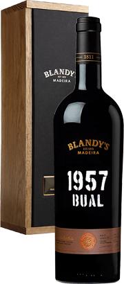 Blandys Bual 1957 w drewnianej skrzynce